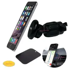 GENERICO - Soporte magnético para celular plástico negro
