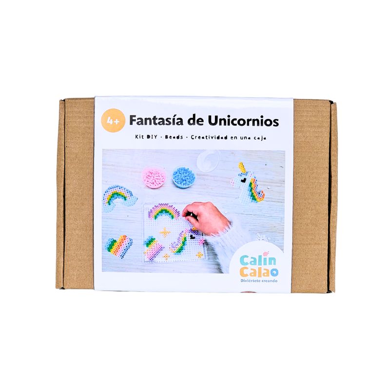 CALIN CALAO - Kit Manualidades Hama Beads Fantasía Unicornio