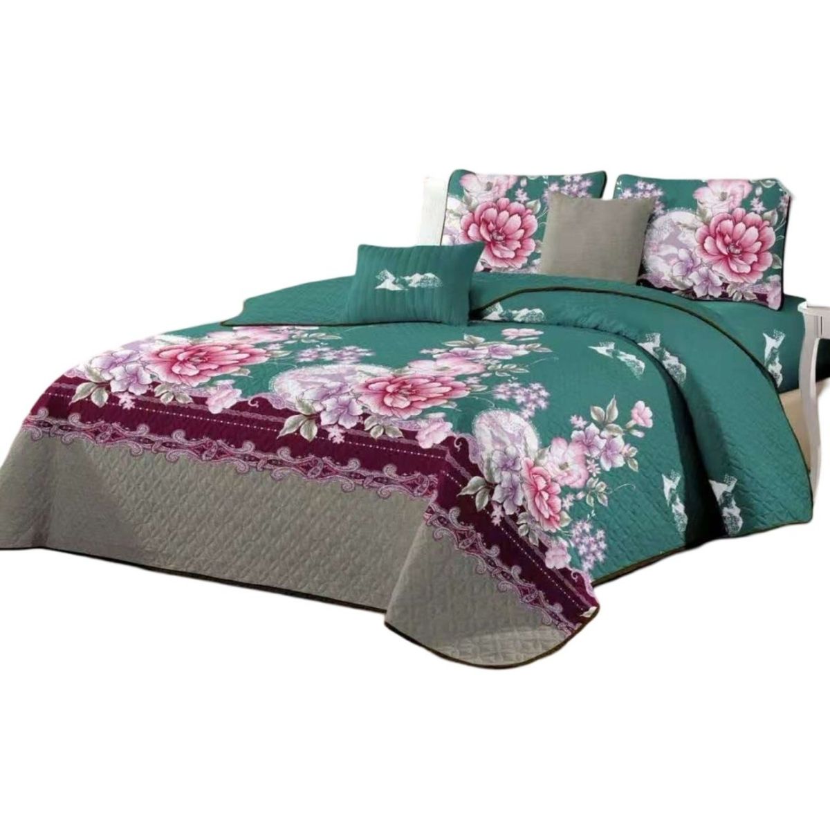 GENERICO - Quilt Reversible de Verano - Diseño Fresco D11_.