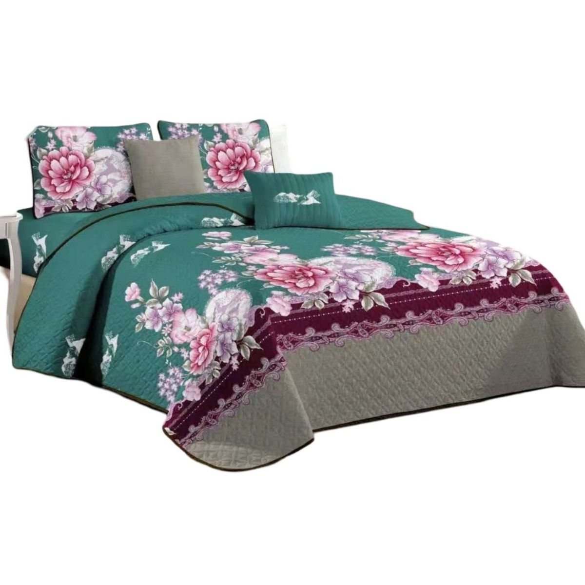 GENERICO - Quilt Reversible de Verano - Diseño Fresco D11_.