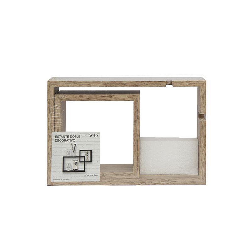 VGO - Repisas rectangulares set de madera 2 und 42x22x33 cm Vgo