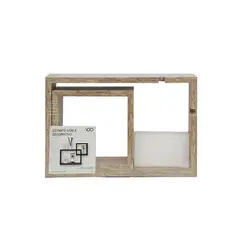 VGO - Repisas rectangulares set de madera 2 und 42x22x33 cm