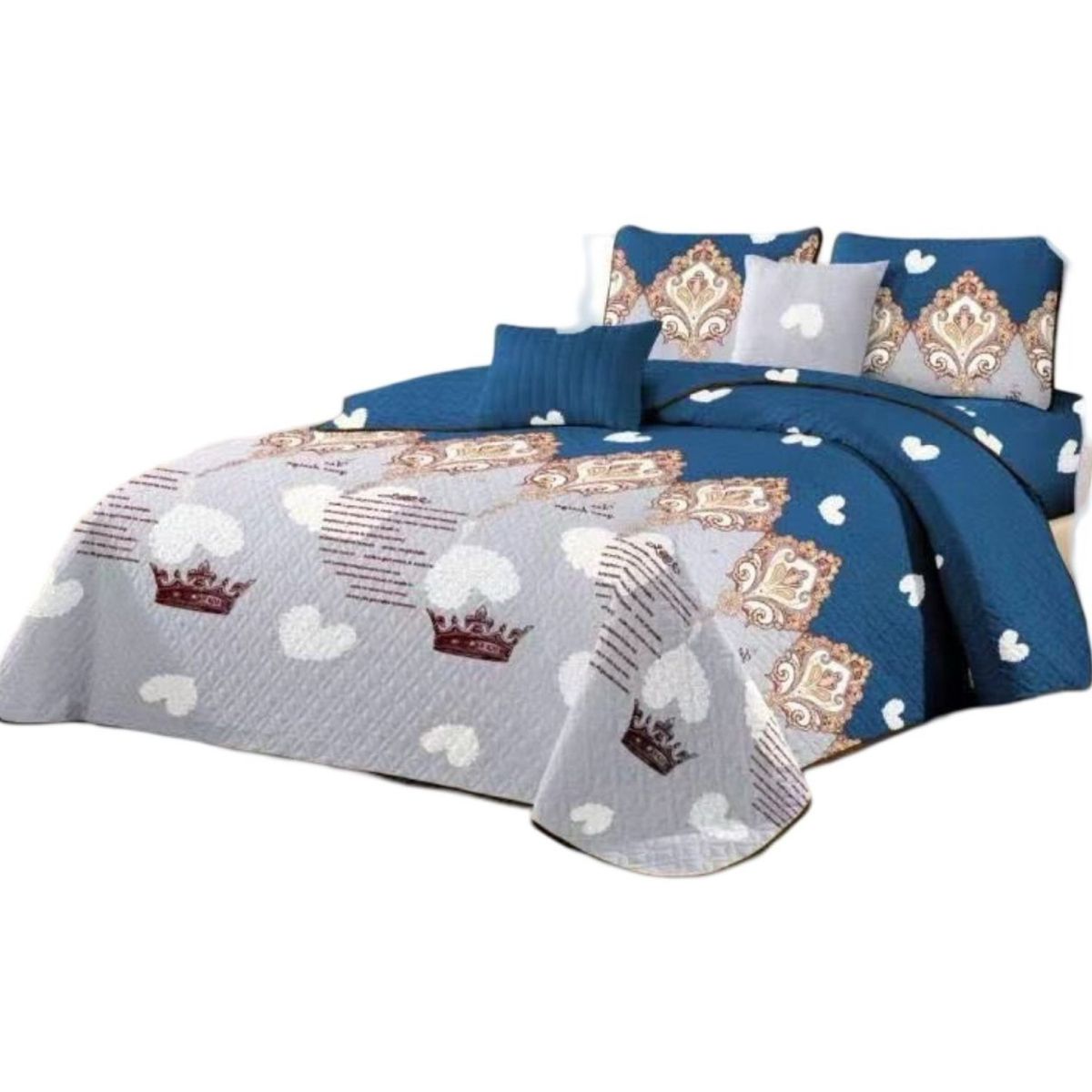 GENERICO - Quilt Reversible de Verano - Diseño Fresco D7_.