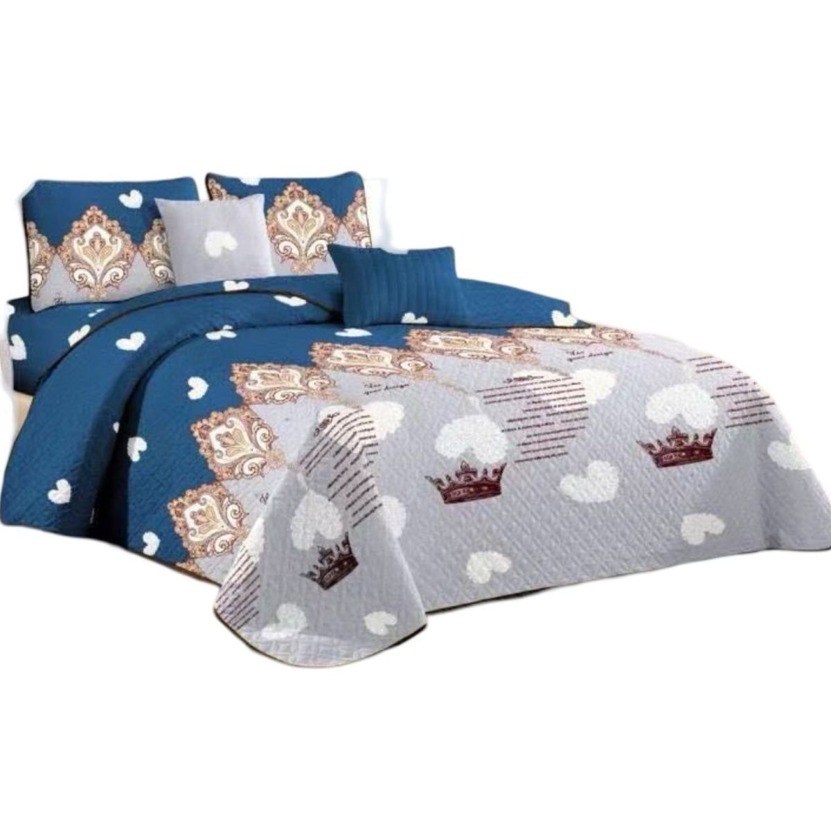 GENERICO - Quilt Reversible de Verano - Diseño Fresco D7_.