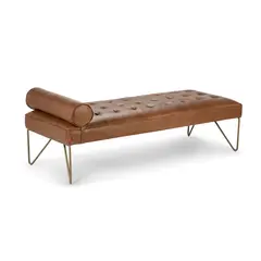 ROSEN - Banqueta Stepney Cuero Camel