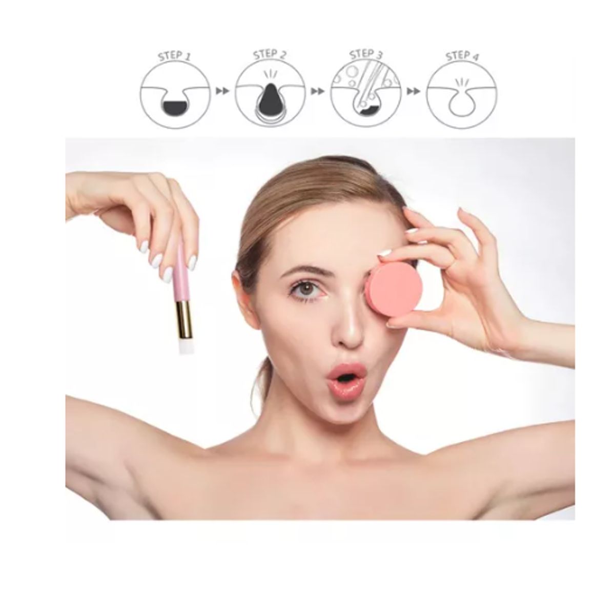 GENERICO - Pack 6 Brochas O Cepillos De Limpieza Para Cejas Y Pestañas