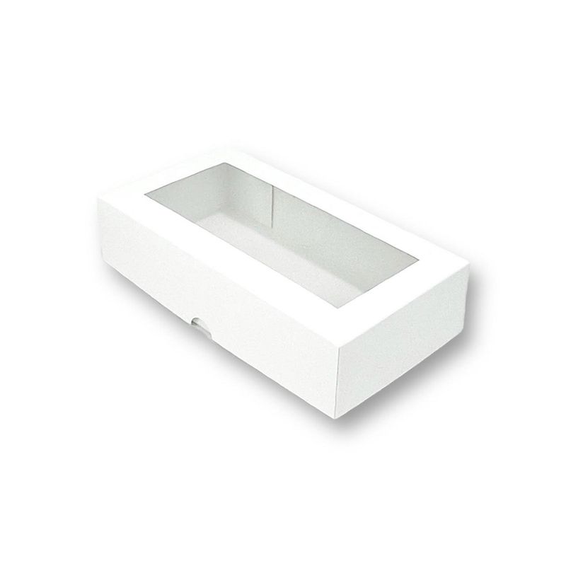 GENERICO - Pack 10 Cajas Para 2 Donas, Berlines O Bombones Con Visor