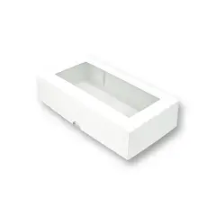 GENERICO - Pack 10 Cajas Para 2 Donas, Berlines O Bombones Con Visor