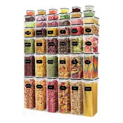 IMPORTCLICK - Set 42 Contenedores Herméticos Almacenamiento Cocina Plásticos