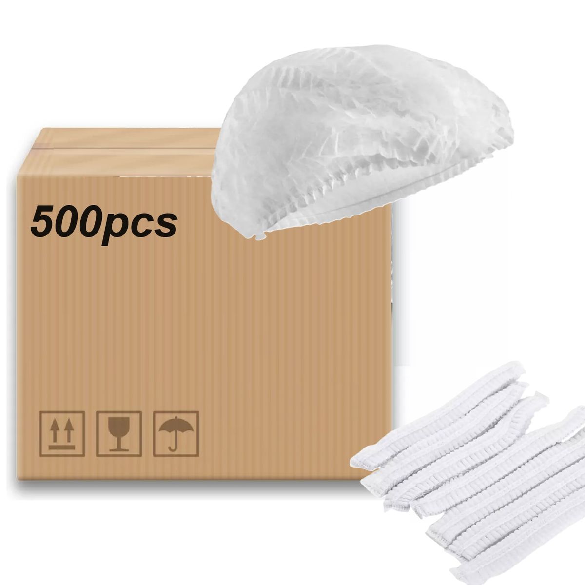 GENERICO - Cofias Desechable Gorro Blanca ( 500 Unidades ) Gorro Clip