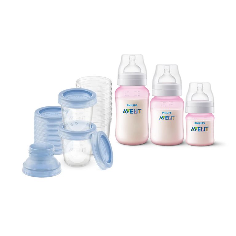 Set 3 mamaderas + 10 Vasos almacenamiento 180ml free BPA