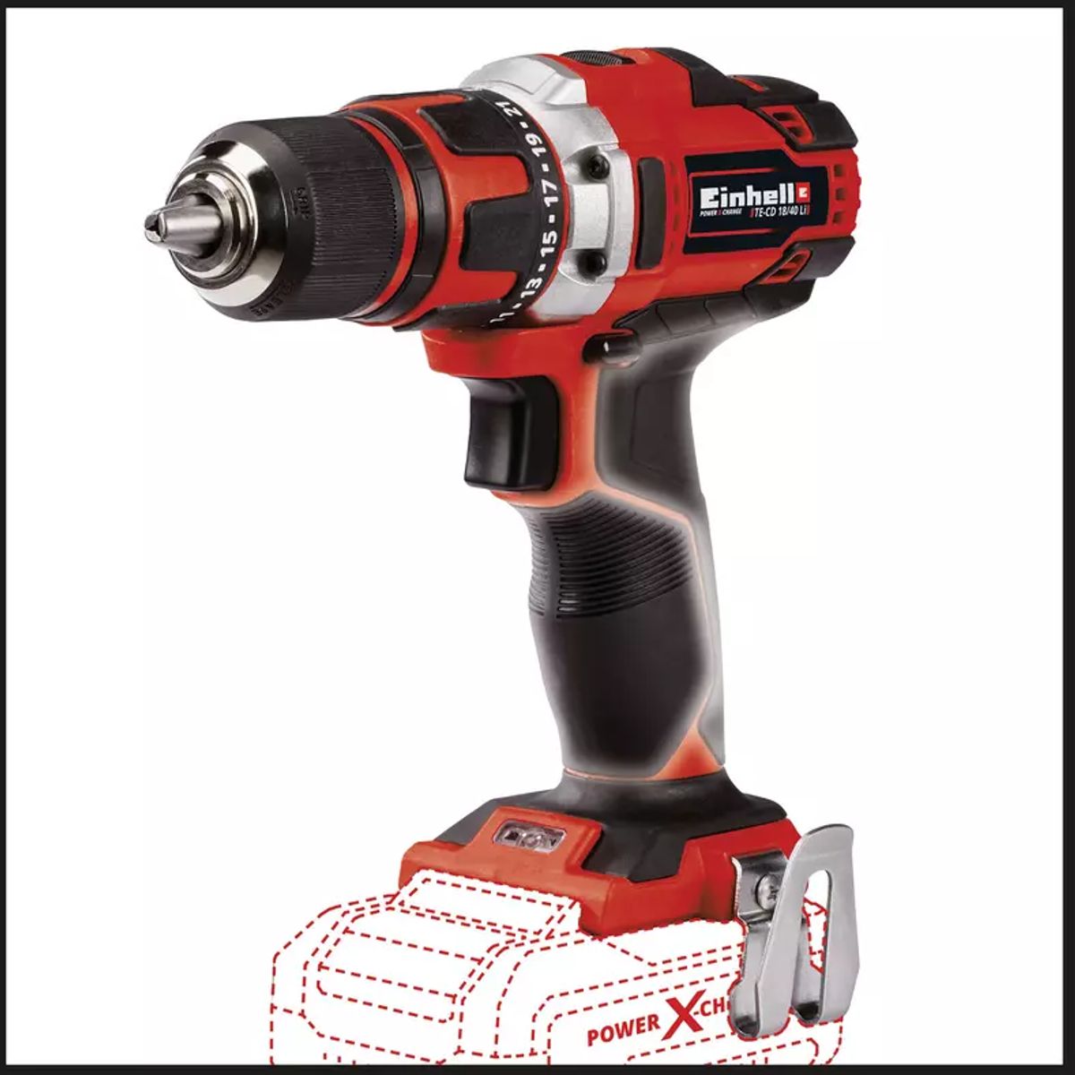 EINHELL - TALADRO INAL 18V  TE-CD 18/40 Li - Sin bateria  mandril 13mm - EINHELL