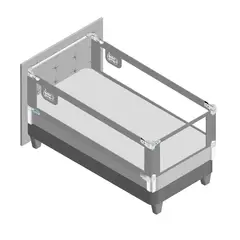 BEBE SURE - 3 barandas con soporte para cama Súper King colchón alto