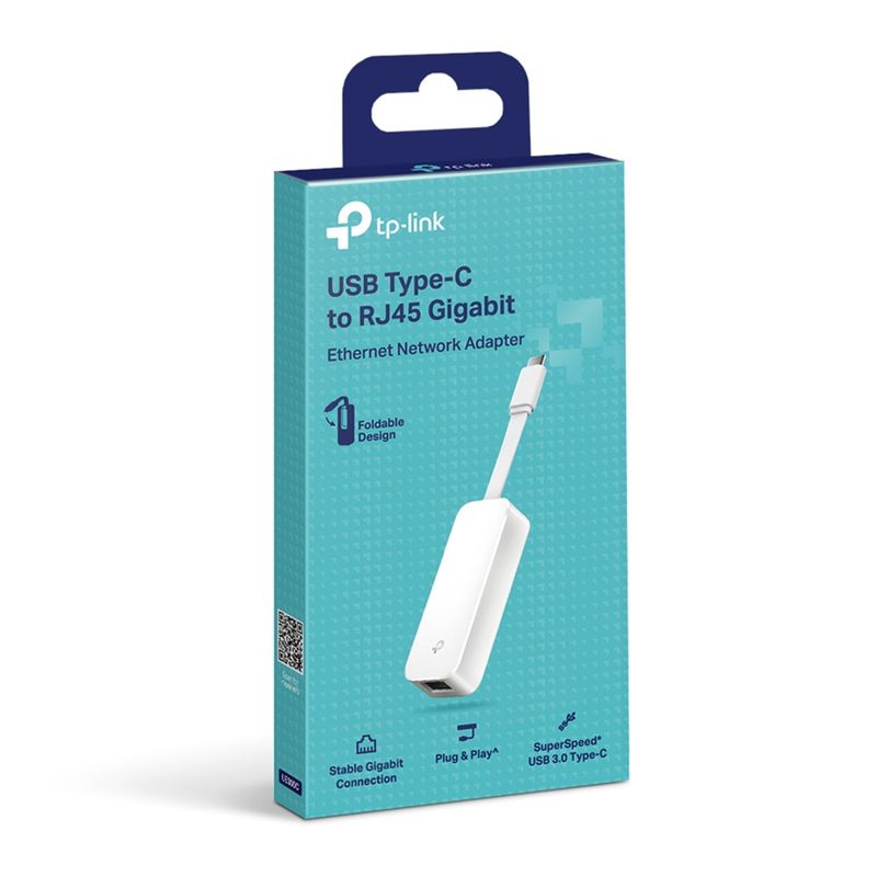 TP LINK - Adaptador de Red USB C a RJ45 Gigabit USB 3.0 UE300C