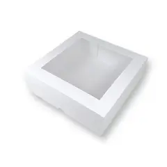 GENERICO - Pack 10 Cajas Con Visor Multiuso, Desayunos, Dulces, Regalos