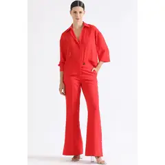 LIOLA - Camisa Gasa Manga Caida, Rojo, Colección Italia