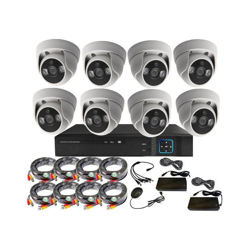 VIPA - Kit Seguridad Interior HD 8 Cámaras HD - I80L