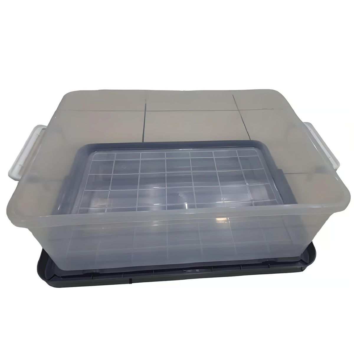 BLOCCARE - Pack 3 Cajas Organizadoras 28 Litros Transparente