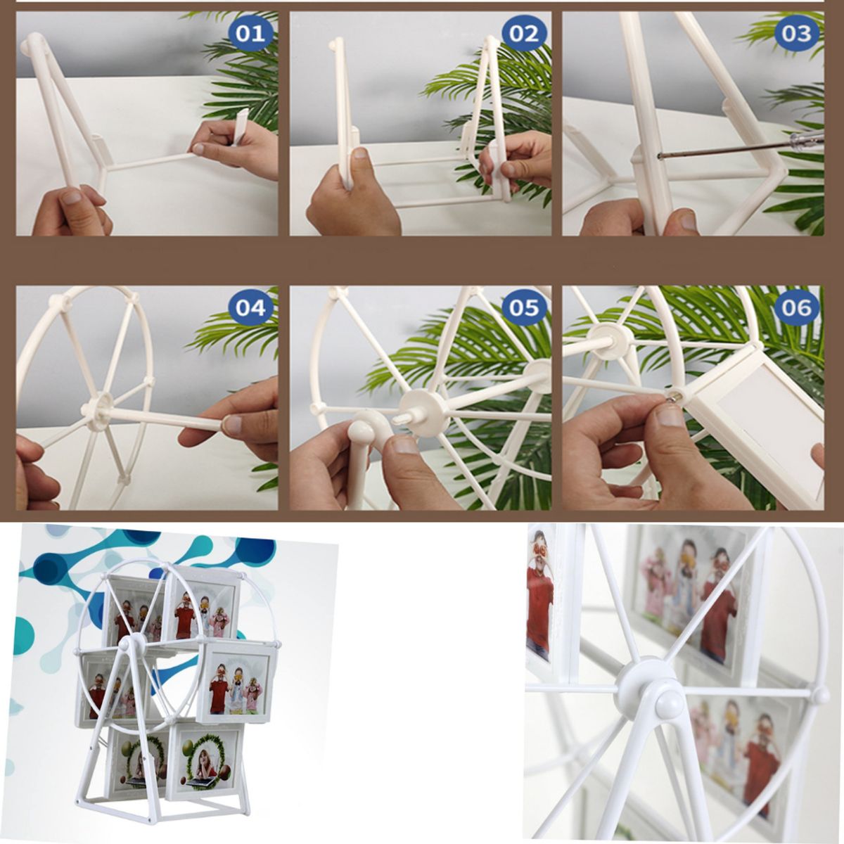 GENERICO - Marco Rueda Porta Retrato Giratorio 12 Fotos De Escritorio