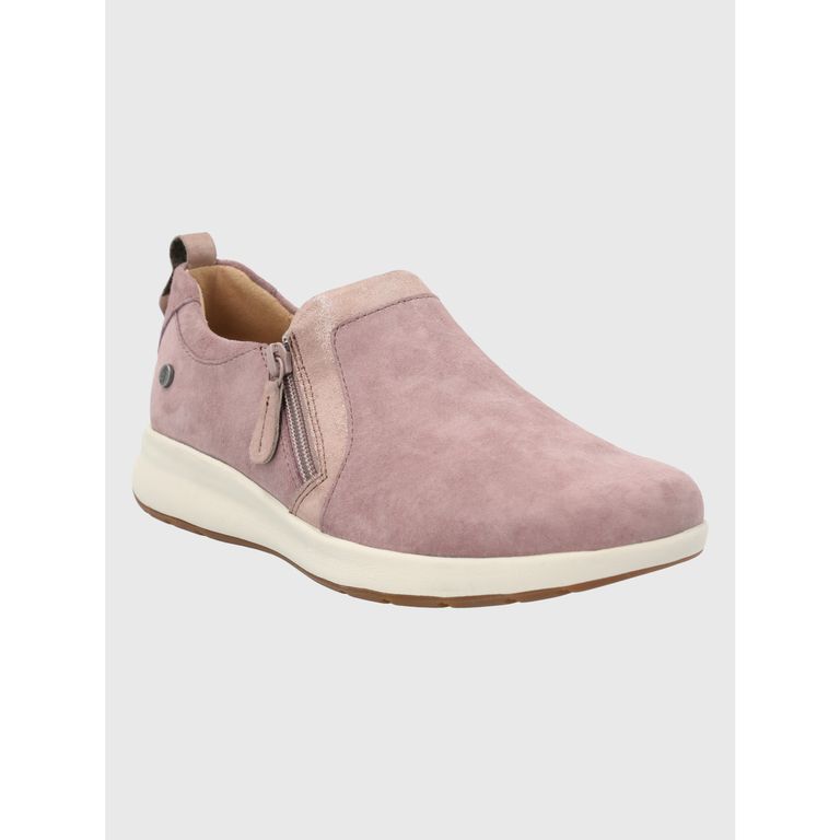 Zapato Cuero Rosado Mujer Spinal Slip On