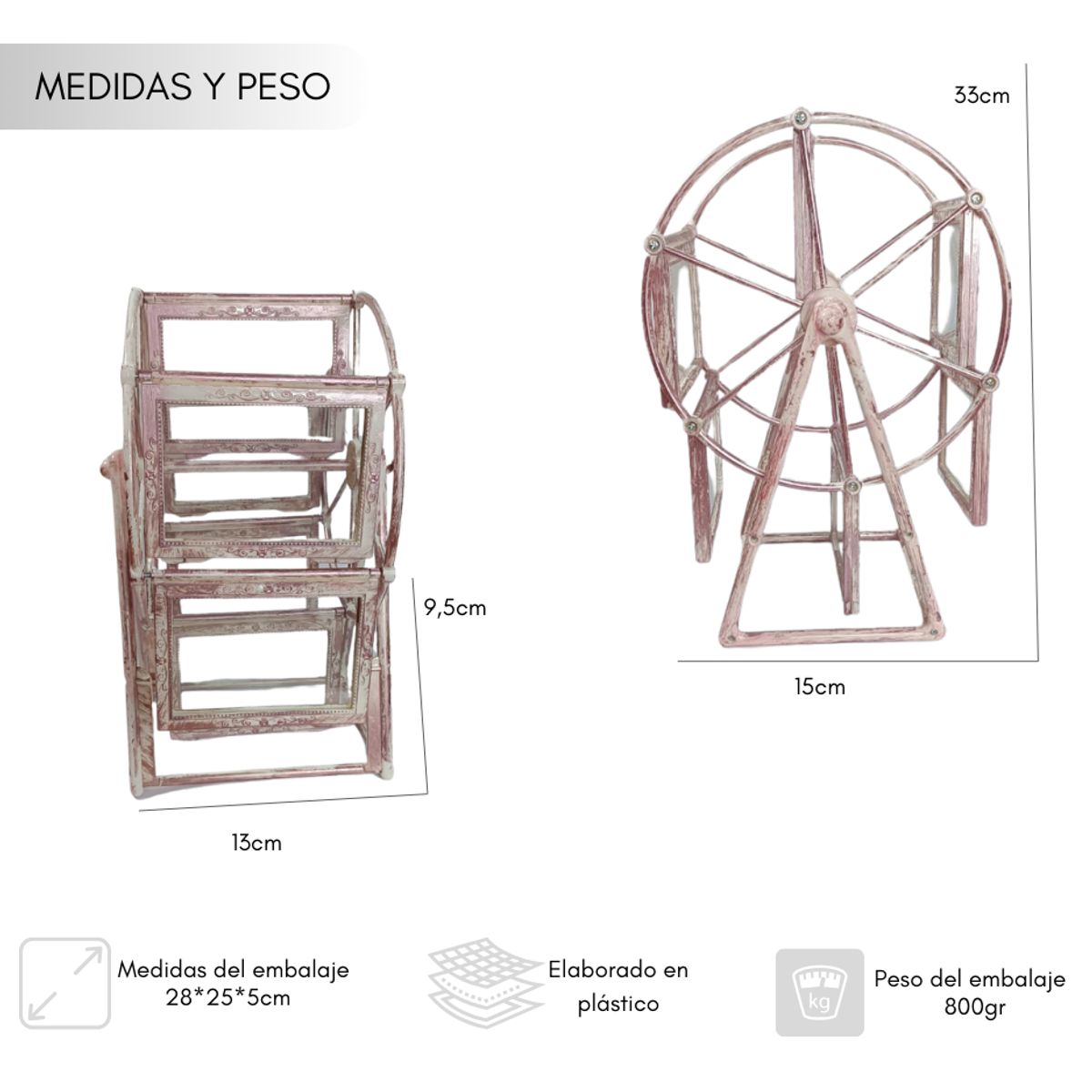 GENERICO - Marco Rueda Porta Retrato Giratorio 12 Fotos De Escritorio