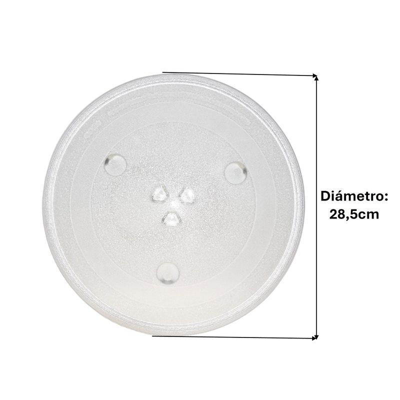 GENERICO - Plato Para Microondas Diámetro 28,5 Centímetro