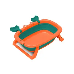 IMPORTCLICK - Bañera Tina Bebé Plegable Malla Reforzada Cangrejo 20 L Naranja