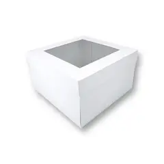 GENERICO - Pack 10 Cajas Para Tortas Grandes 31x31x15cm Con Visor