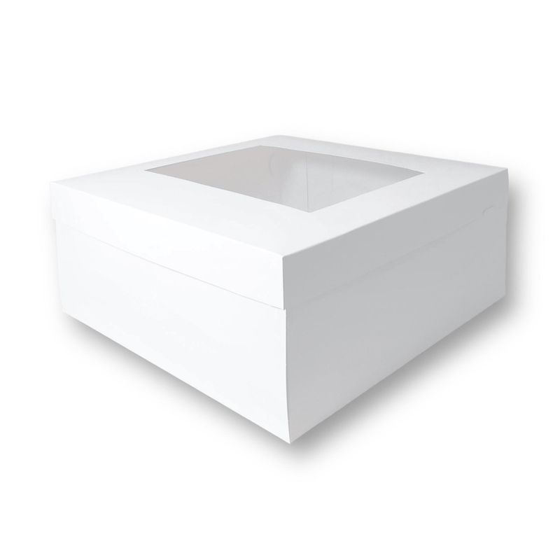 GENERICO - Pack 5 Cajas Para Tortas Extra Grandes 36x36x15cm Con Visor