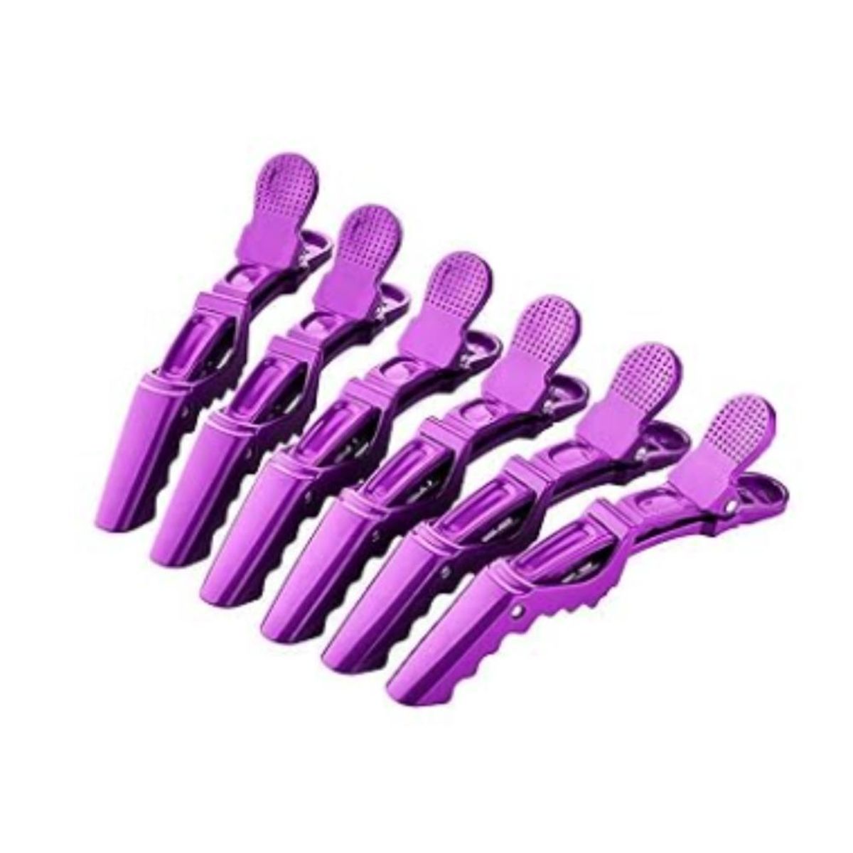 GENERICO - Pinzas De Cabello Tipo Cocodrilo X5 Morado