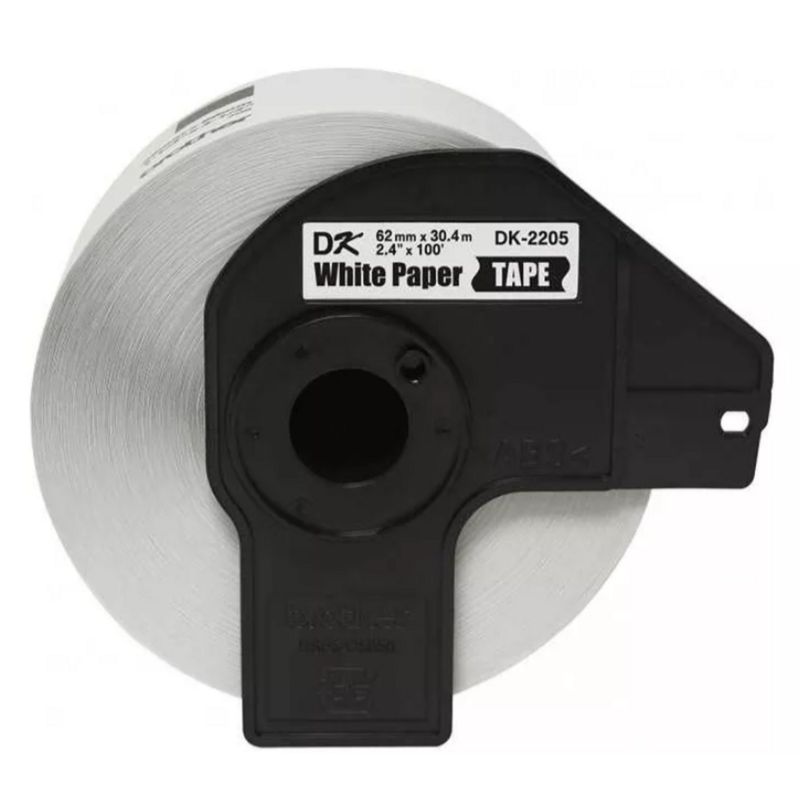 GENERICO - Kit 2 Rollos De Etiquetas Continuas Dk2205, 62mm X 30,48mts