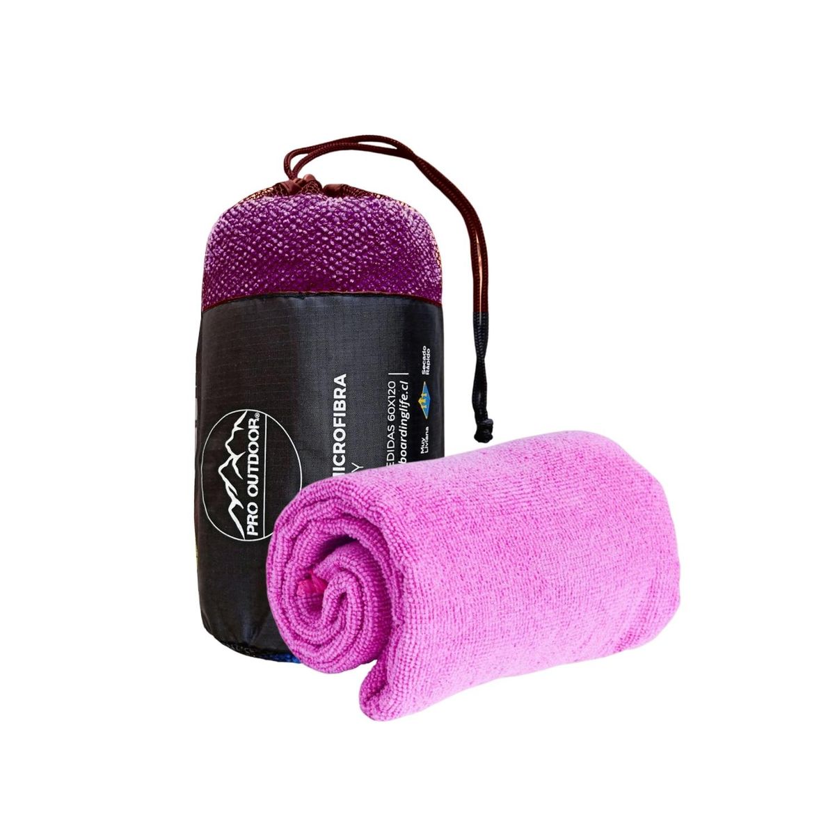 PRO OUTDOOR - Toalla Microfibra Terry Morada