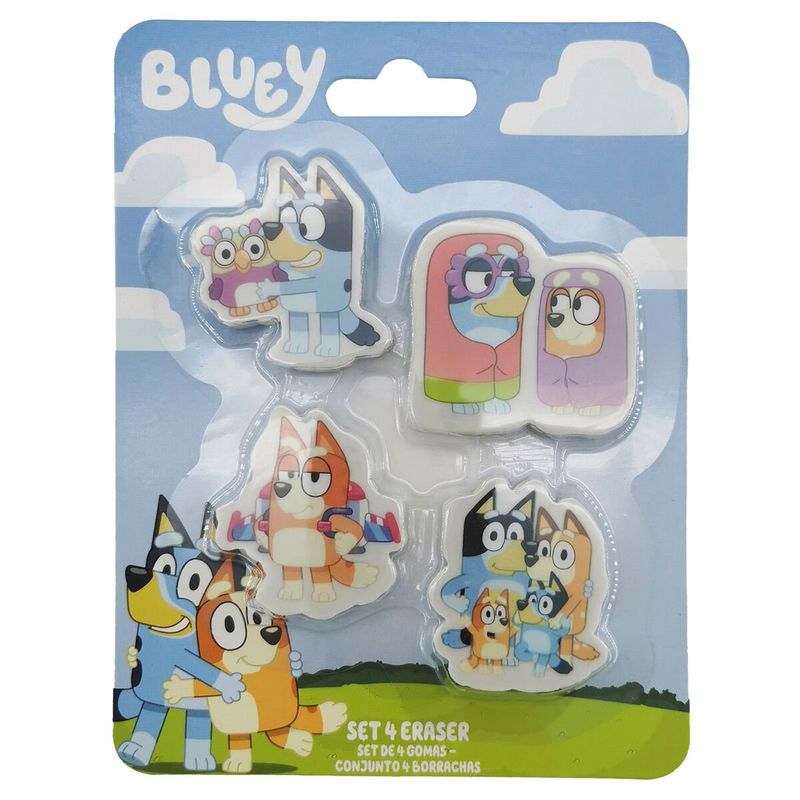 BLUEY - Bluey Set Con 4 Gomas De Borrar