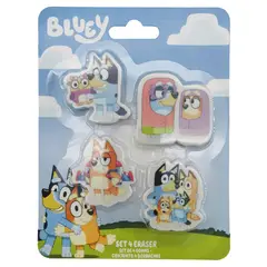 BLUEY - Set Con 4 Gomas De Borrar