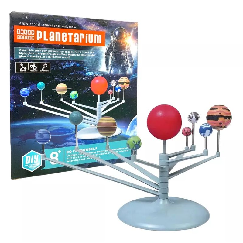 GENERICO - Sistema Solar Educativo Giratorio Planetario Armar Y Pintar