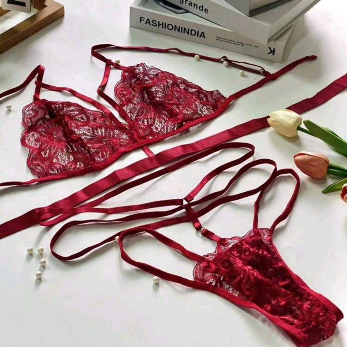 GENERICO - Oferta Conjunto De Ropa Interior De Encaje NuevaTemporada