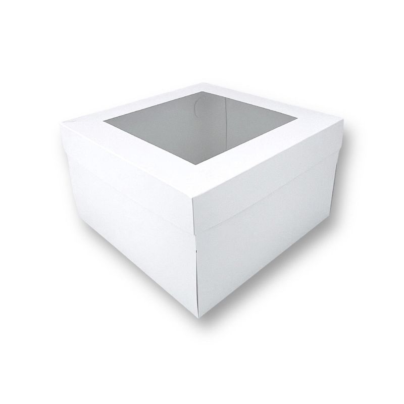 GENERICO - Pack 10 Cajas Para Tortas Pequeñas 21x21x14cm Con Visor