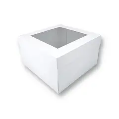 GENERICO - Pack 10 Cajas Para Tortas Pequeñas 21x21x14cm Con Visor