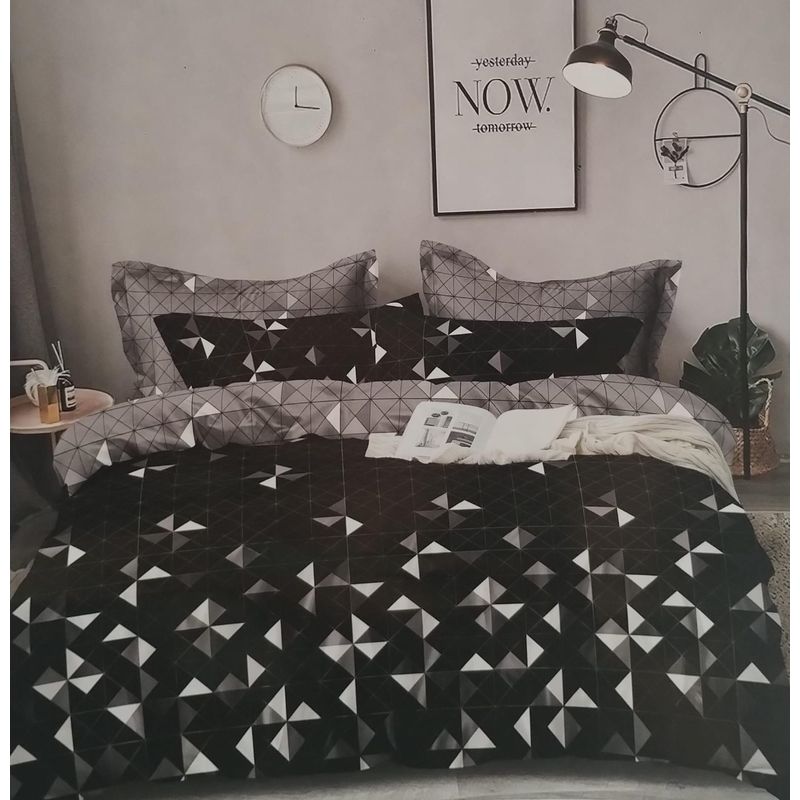 GENERICO - Quilt de Verano King Negro con Gris TF