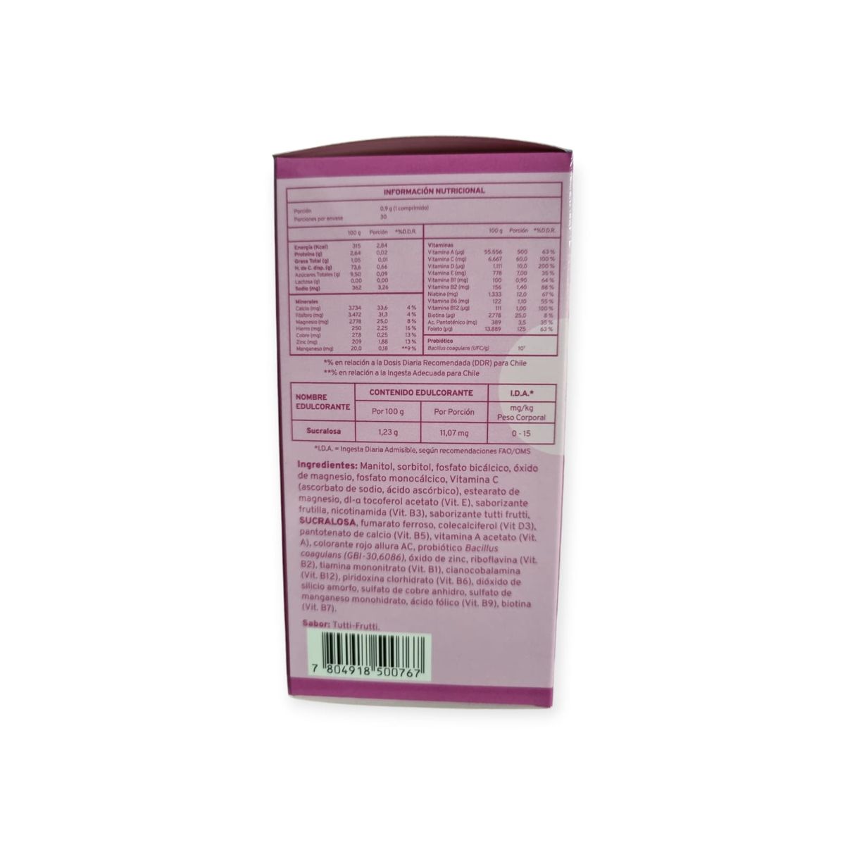 INFOR - PRO KIDS PROBIOTICOS VITAMINAS Y MINERALES 30 COMP MASTICABLES - INFOR