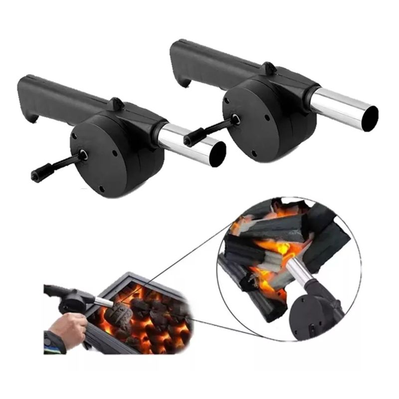 GENERICO - X2 Soplador Encendedor Manual Iniciador Fuego Parrilla Asado