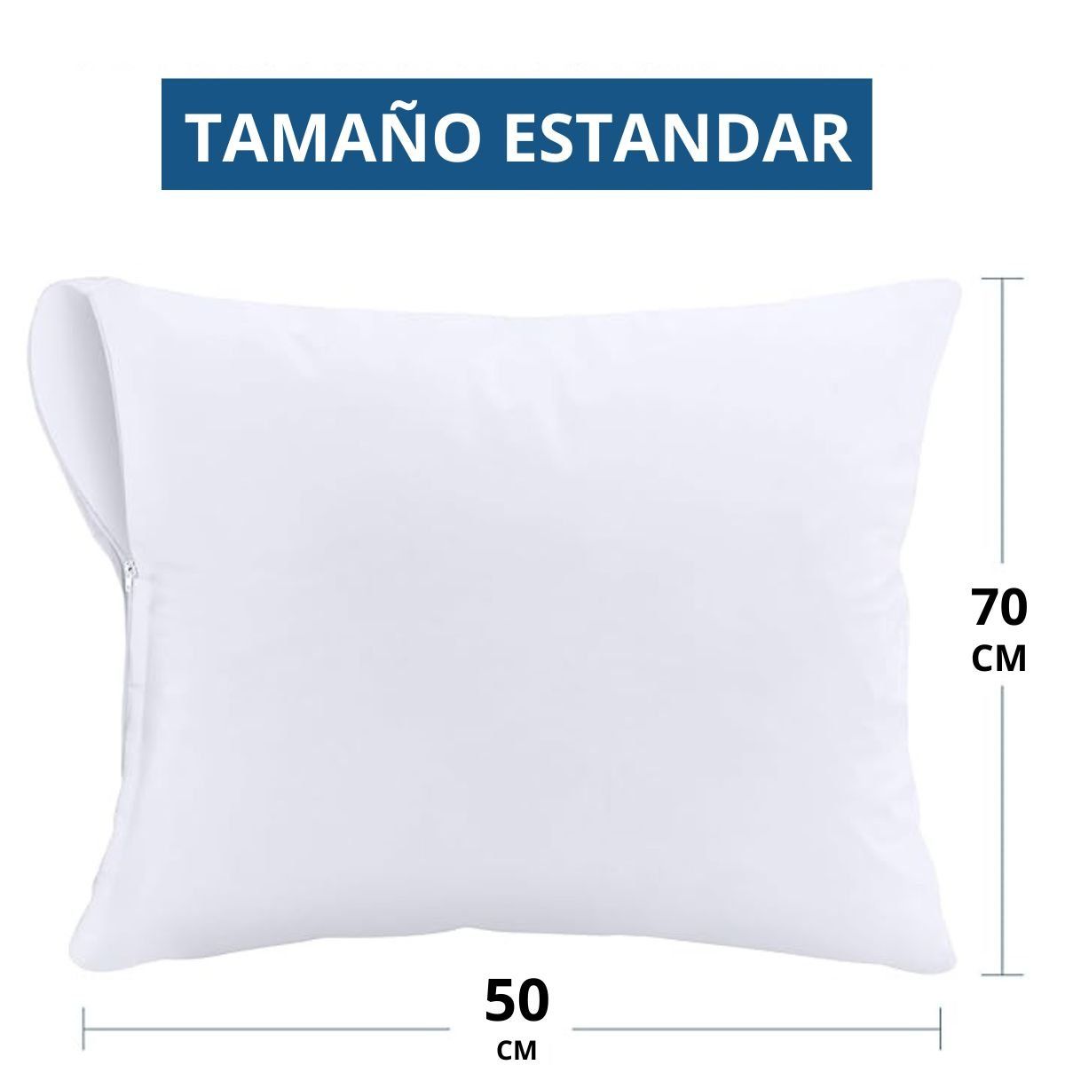 AZ AURAZEUS - Set De 4 Fundas Para Almohadas Impermeables 50x70 Antimanchas Cierre