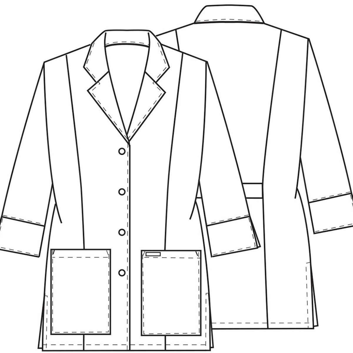 CHEROKEE - Delantal Clínico Blanco de Mujer Cherokee 1470 - Uniformes Clínicos.