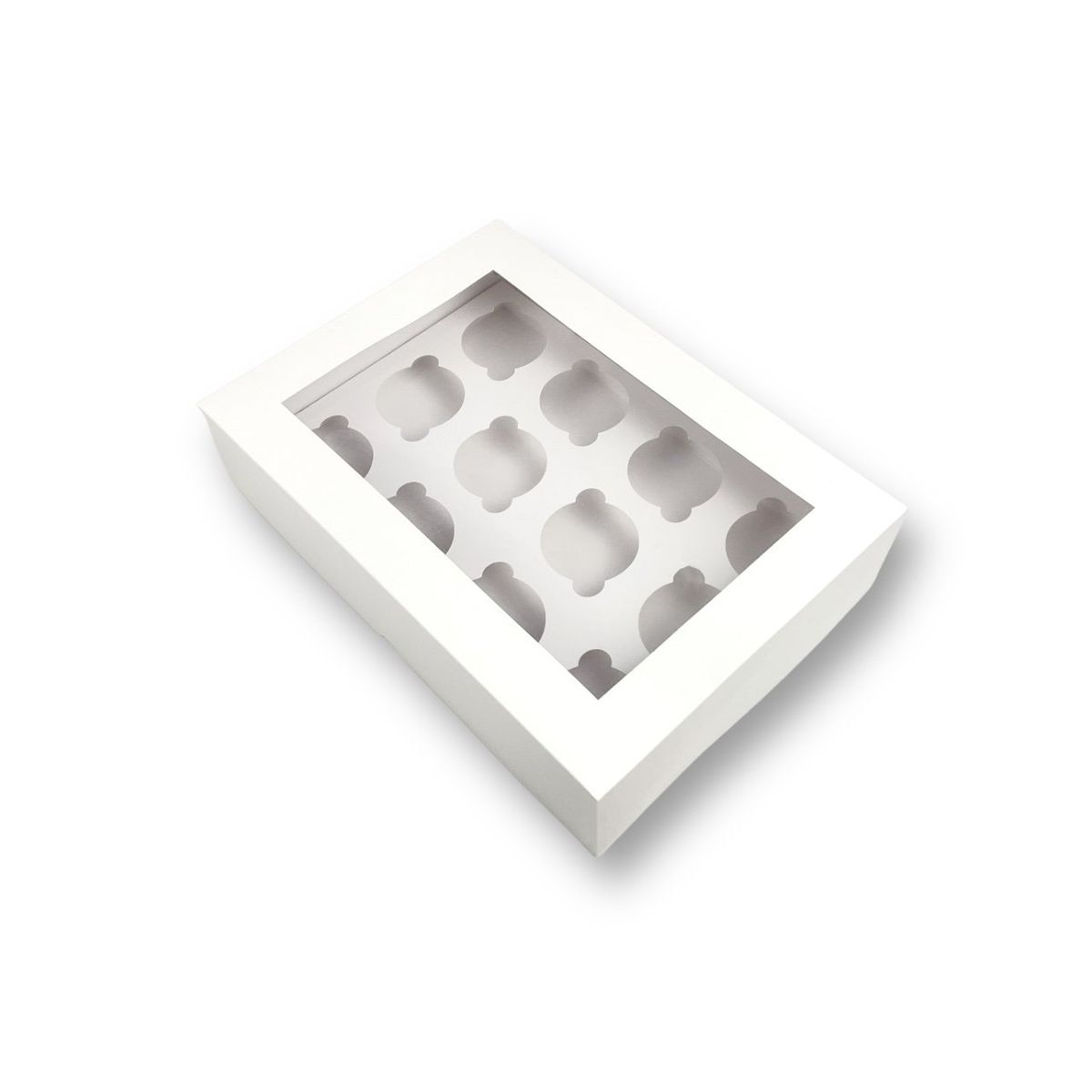 GENERICO - Pack 10 Cajas Para 12 Mini Cupcakes Con Visor/ventana