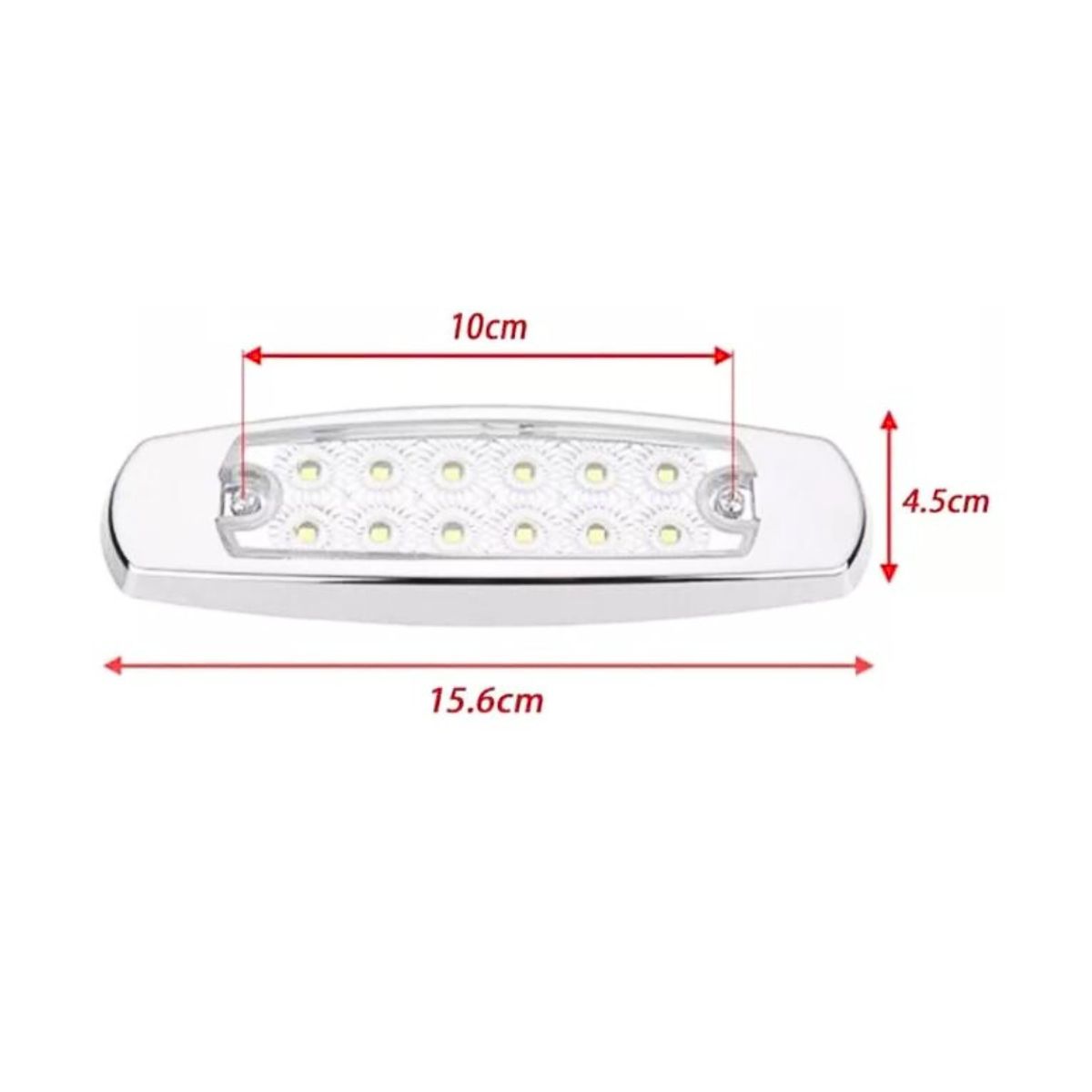 GENERICO - Par Foco Luz Lateral Led Bi-volts Trocha 12-24v LUZ BLANCA