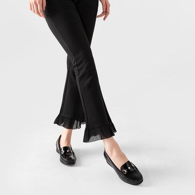 Imagen 2 del producto Mocasin Casual Mujer Vintage Cuña Charol Metalica JS73