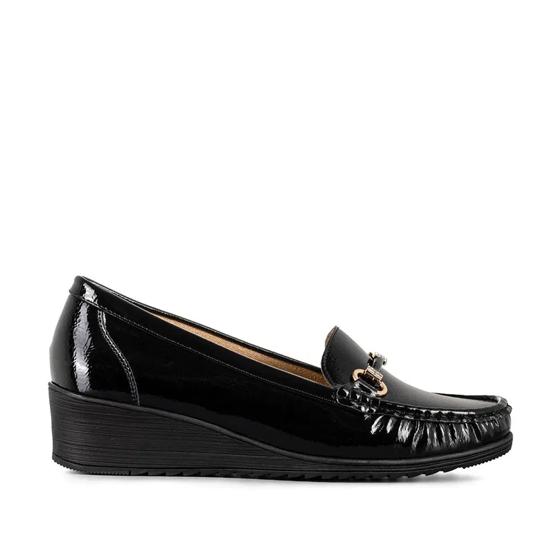 WEIDE - Mocasin Casual Mujer Vintage Cuña Charol Metalica Weide JS73