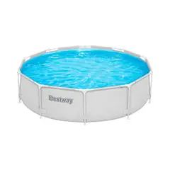 BESTWAY - Piscina Redonda con filtro Deluxe Gris 3.05MX76cm