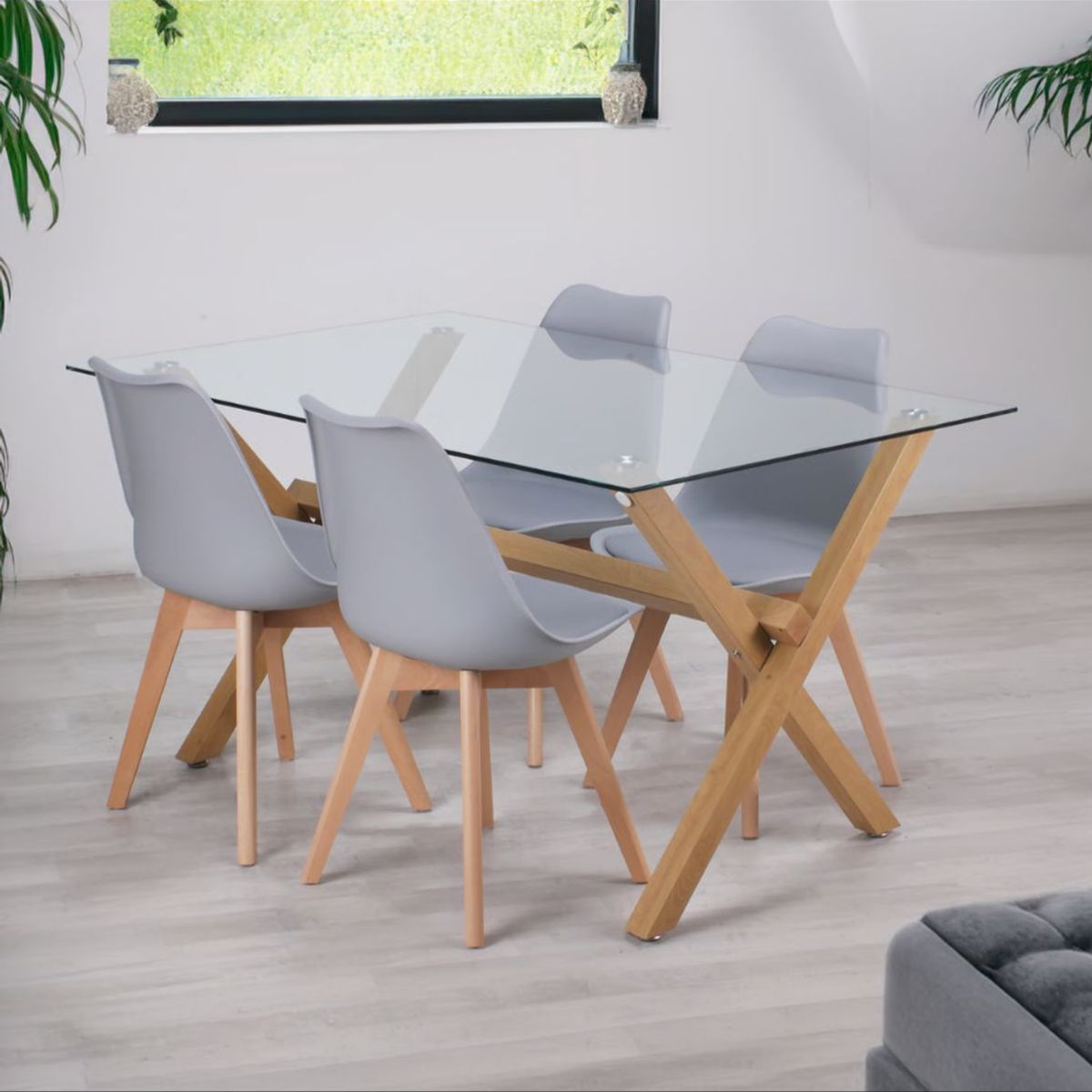 GENERICO - Comedor Bianca 140cm -Gris 6 puestos…