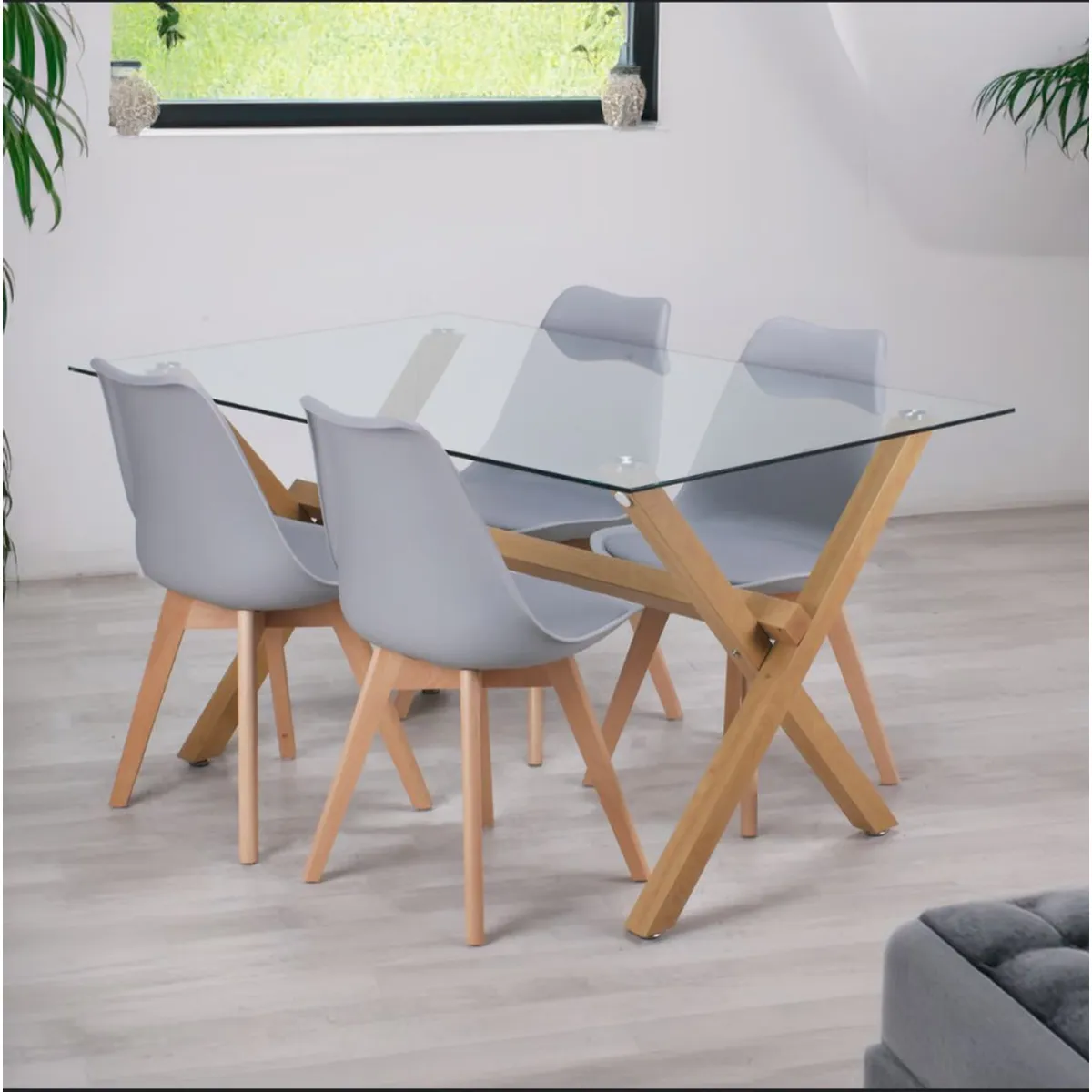 GENERICO - Comedor Bianca 140cm -Gris 6 puestos…
